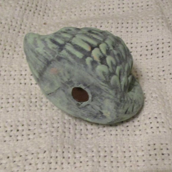 Vintage Apothecary Green Terra Cotta Swan Planter - Picture 4 of 5